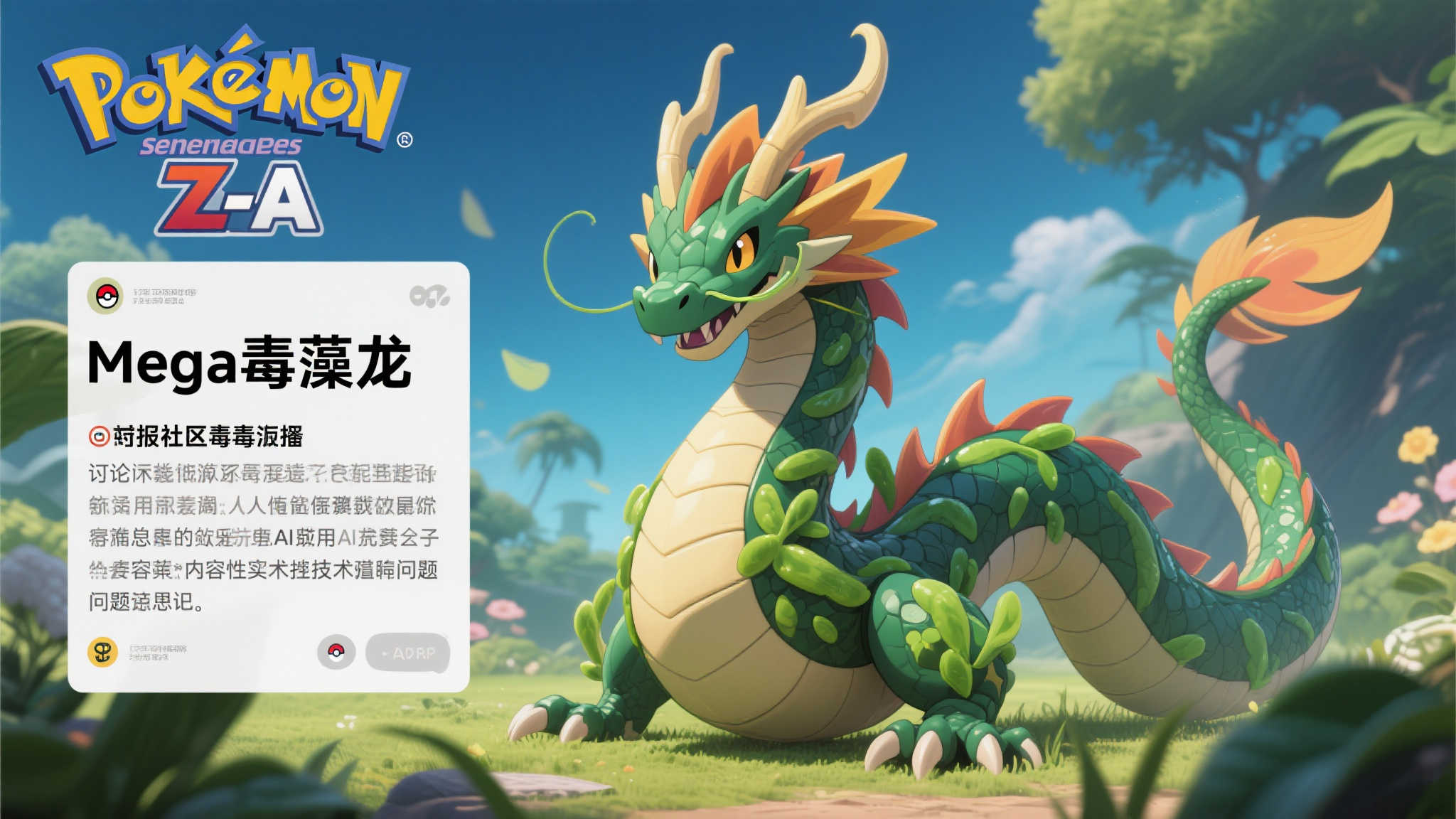 《宝可梦传说：Z-A》“Mega毒藻龙”疑似AI杜撰爆料浮现